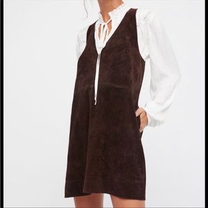 Free People Suede ‘Retro Love’ dress size L
